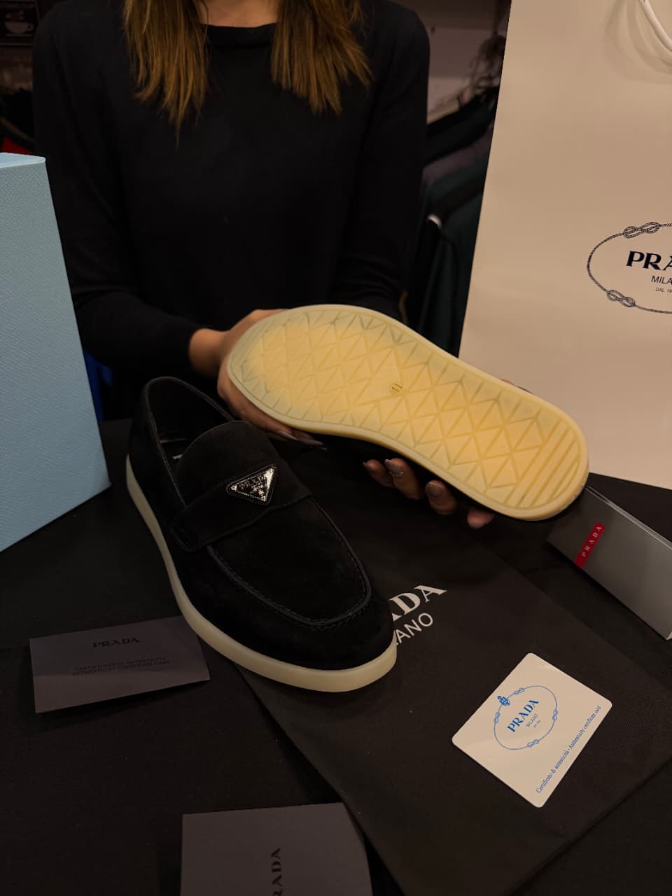 Prada Suede Loafer 1:1 Grade Shoe