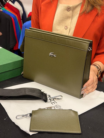 Lacoste Pochette with Strap & Mini Pouch Bag