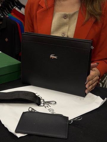 Lacoste Pochette with Strap & Mini Pouch Bag
