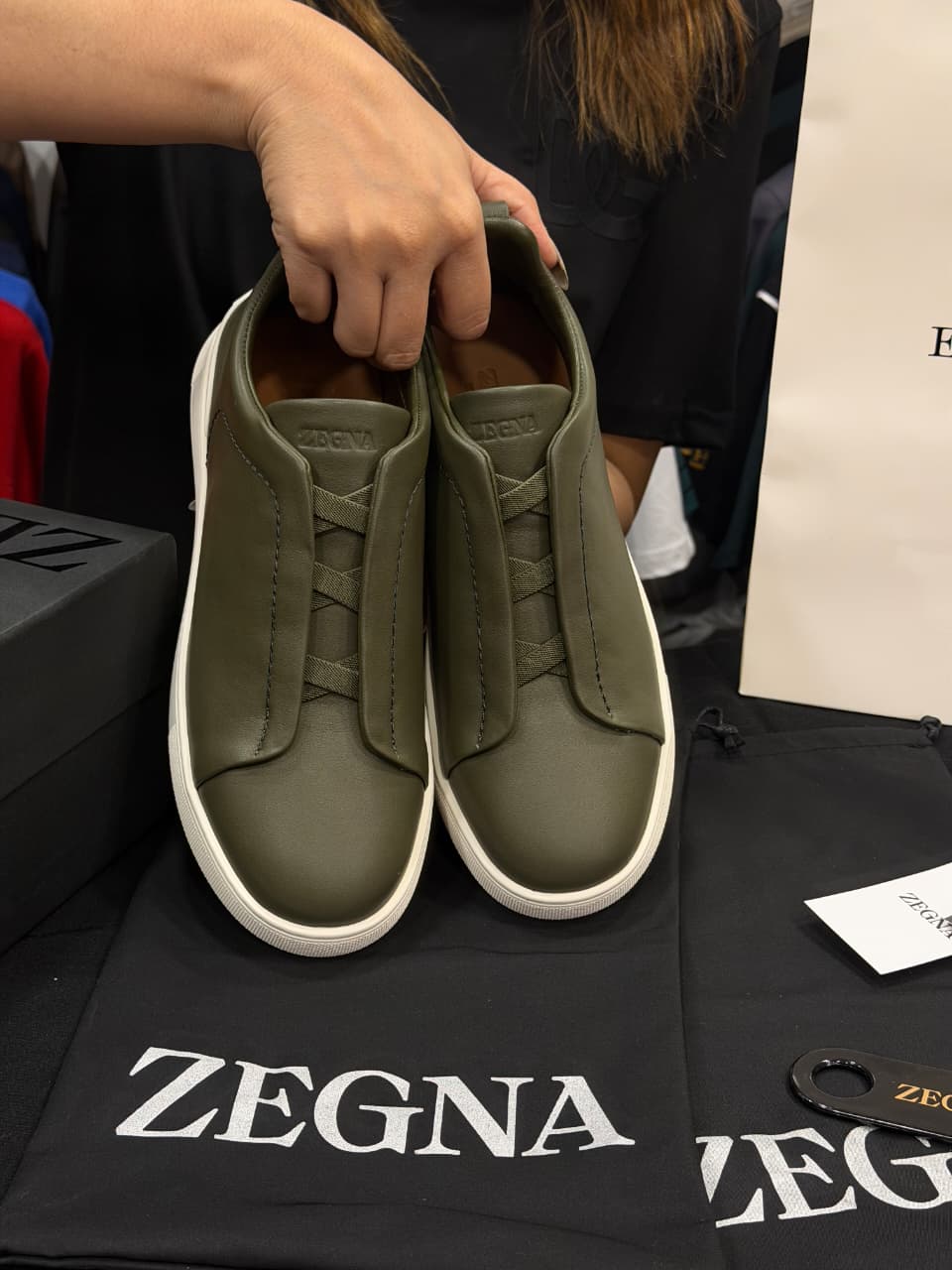 Zegna Triple Stitch 1:1 Grade Super Premium Leather Sneaker Shoe
