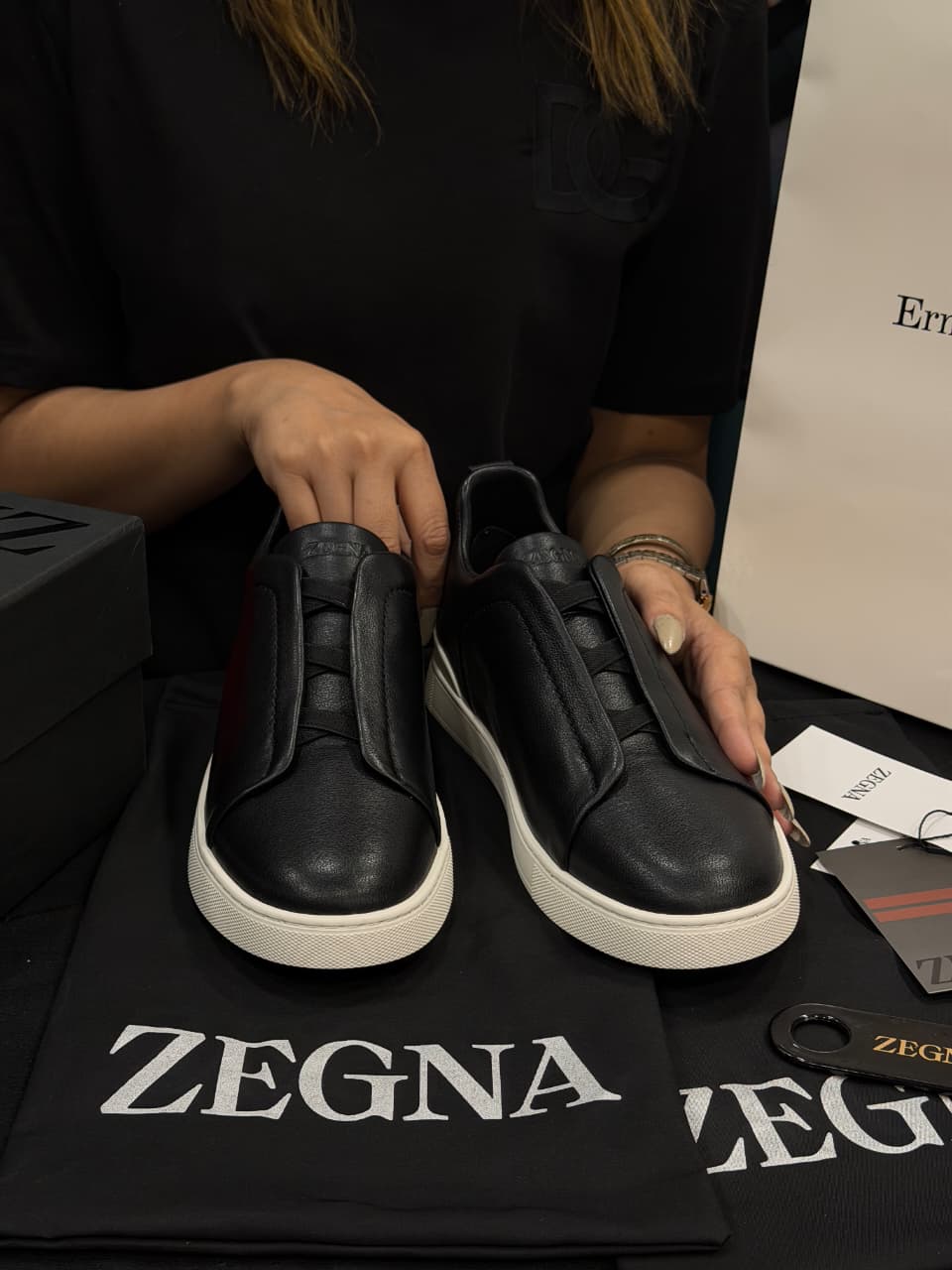 Zegna Triple Stitch 1:1 Grade Super Premium Leather Sneaker Shoe