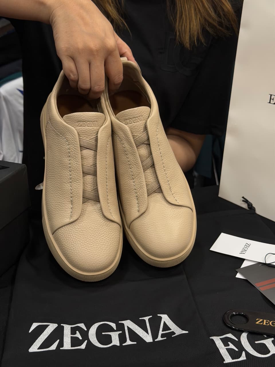Zegna Triple Stitch 1:1 Grade Super Premium Leather Sneaker Shoe