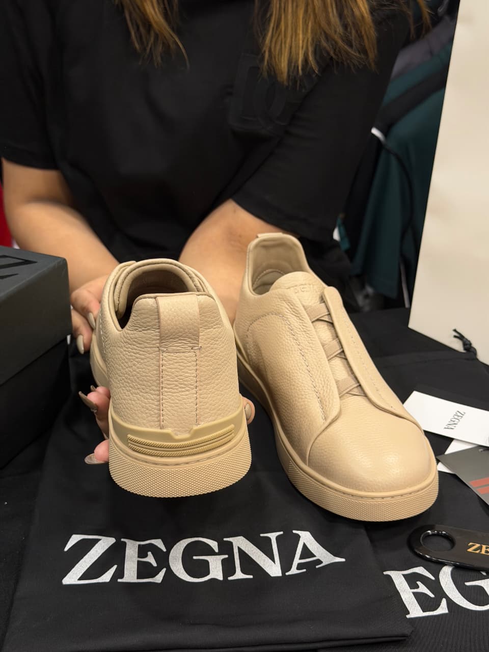 Zegna Triple Stitch 1:1 Grade Super Premium Leather Sneaker Shoe