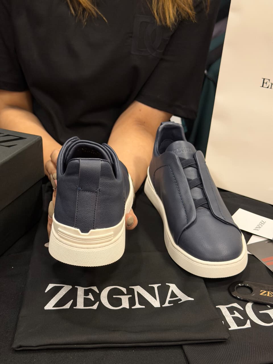 Zegna Triple Stitch 1:1 Grade Super Premium Leather Sneaker Shoe