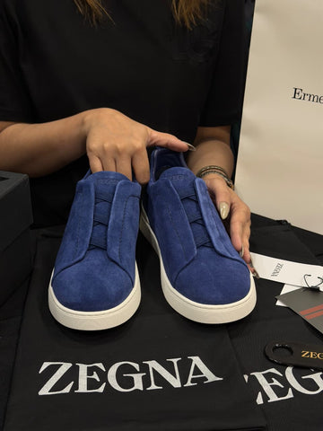 Zegna Triple Stitch 1:1 Grade Super Premium Suede Sneaker Shoe