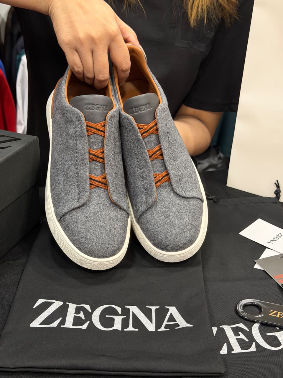 Zegna Triple Stitch 1:1 Grade Super Premium Cotton Denim Sneaker Shoe