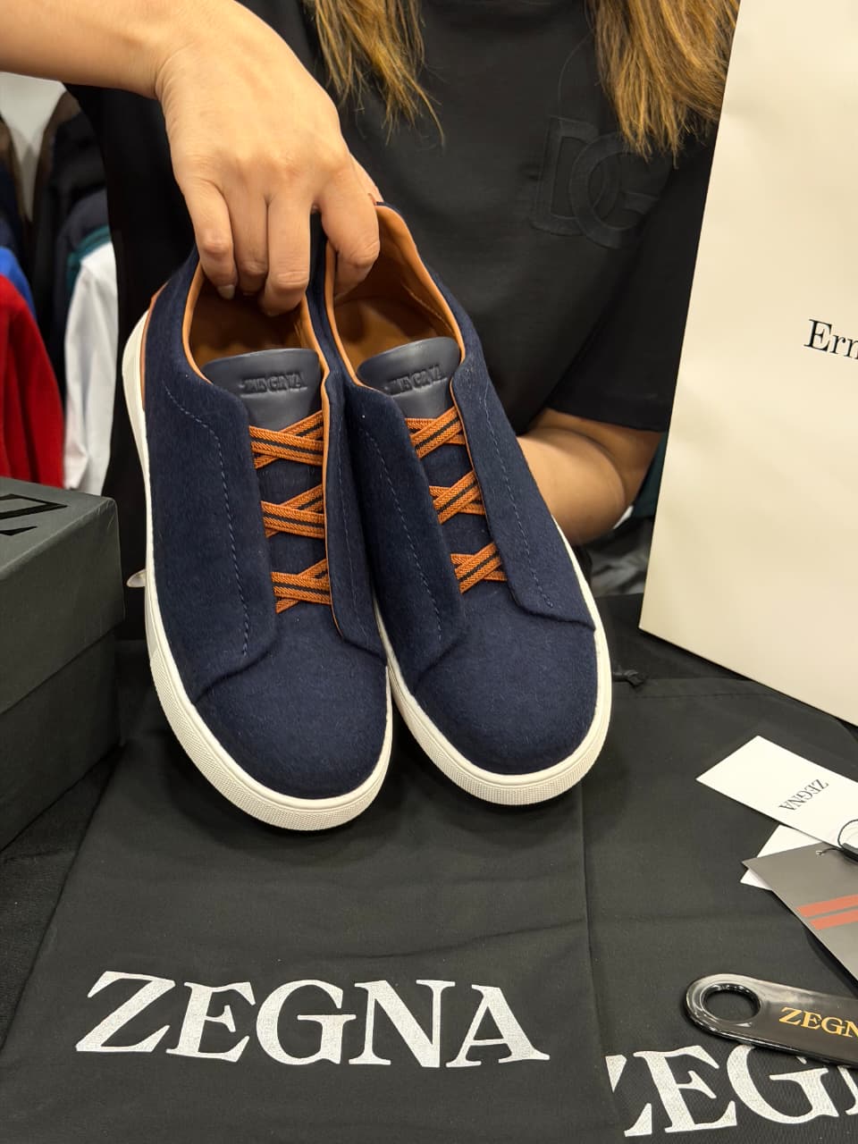 Zegna Triple Stitch 1:1 Grade Super Premium Cotton Denim Sneaker Shoe