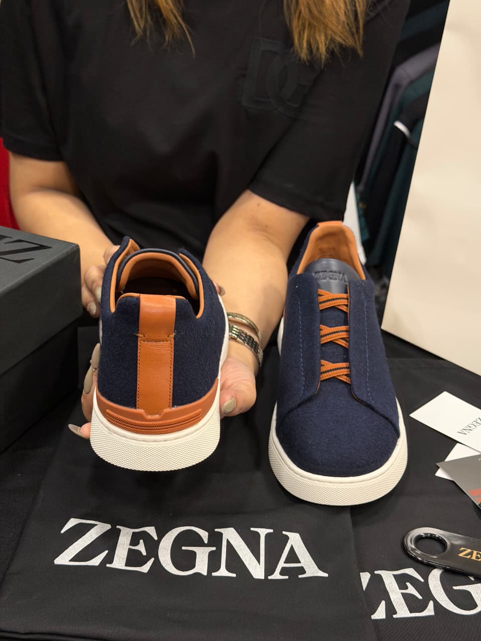 Zegna Triple Stitch 1:1 Grade Super Premium Cotton Denim Sneaker Shoe