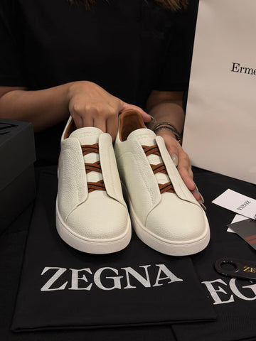 Zegna Triple Stitch 1:1 Grade Super Premium Leather Sneaker Shoe