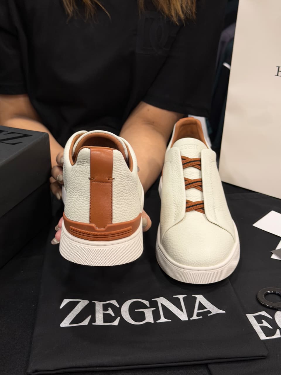 Zegna Triple Stitch 1:1 Grade Super Premium Leather Sneaker Shoe