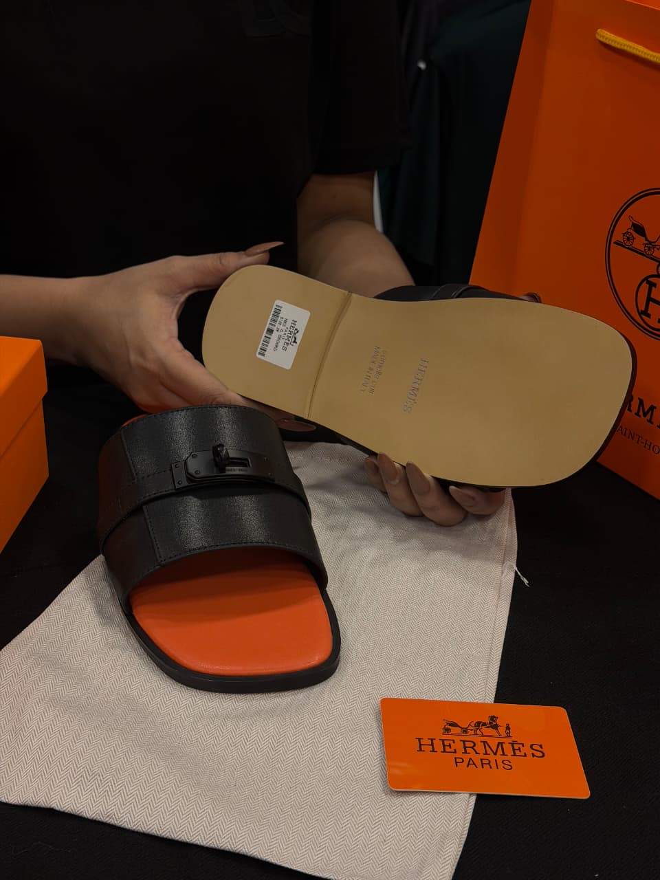 Hermes Gabriel High Grade Slides with box