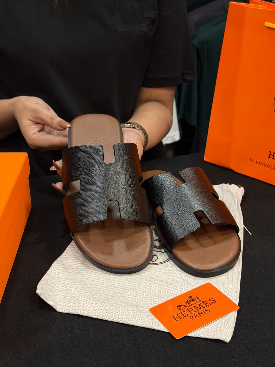 Hermes Izmir High Grade Slides with box