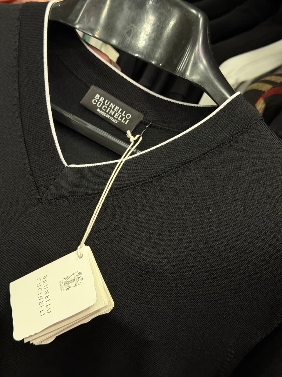 Brunello Cucinelli 1:1 Grade Premium Knitwear V-neck T-shirt
