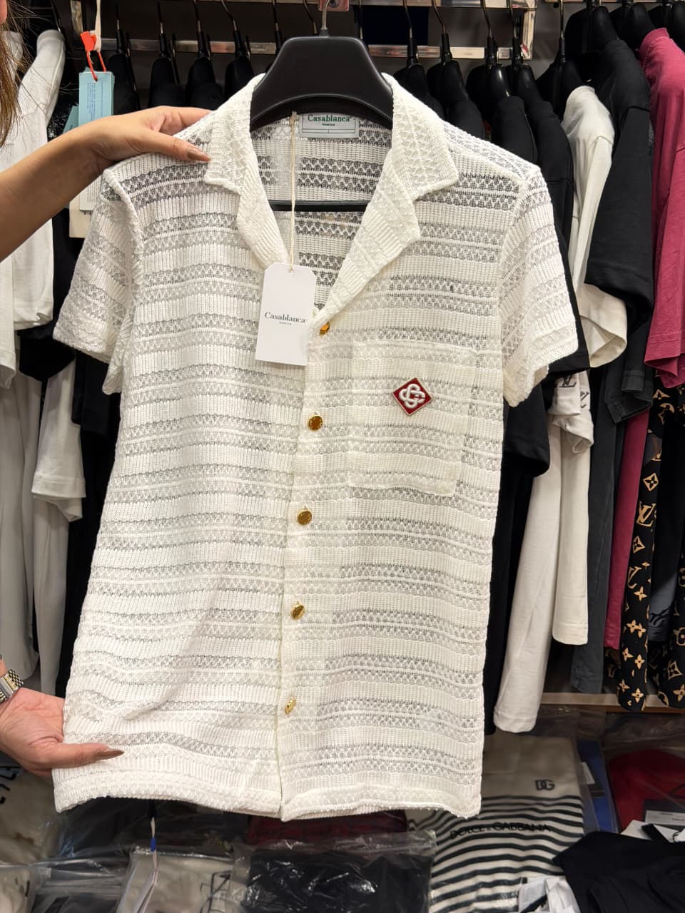 Casa Blanca Wave Knit 1:1 Grade Premium Short Sleeves Shirt