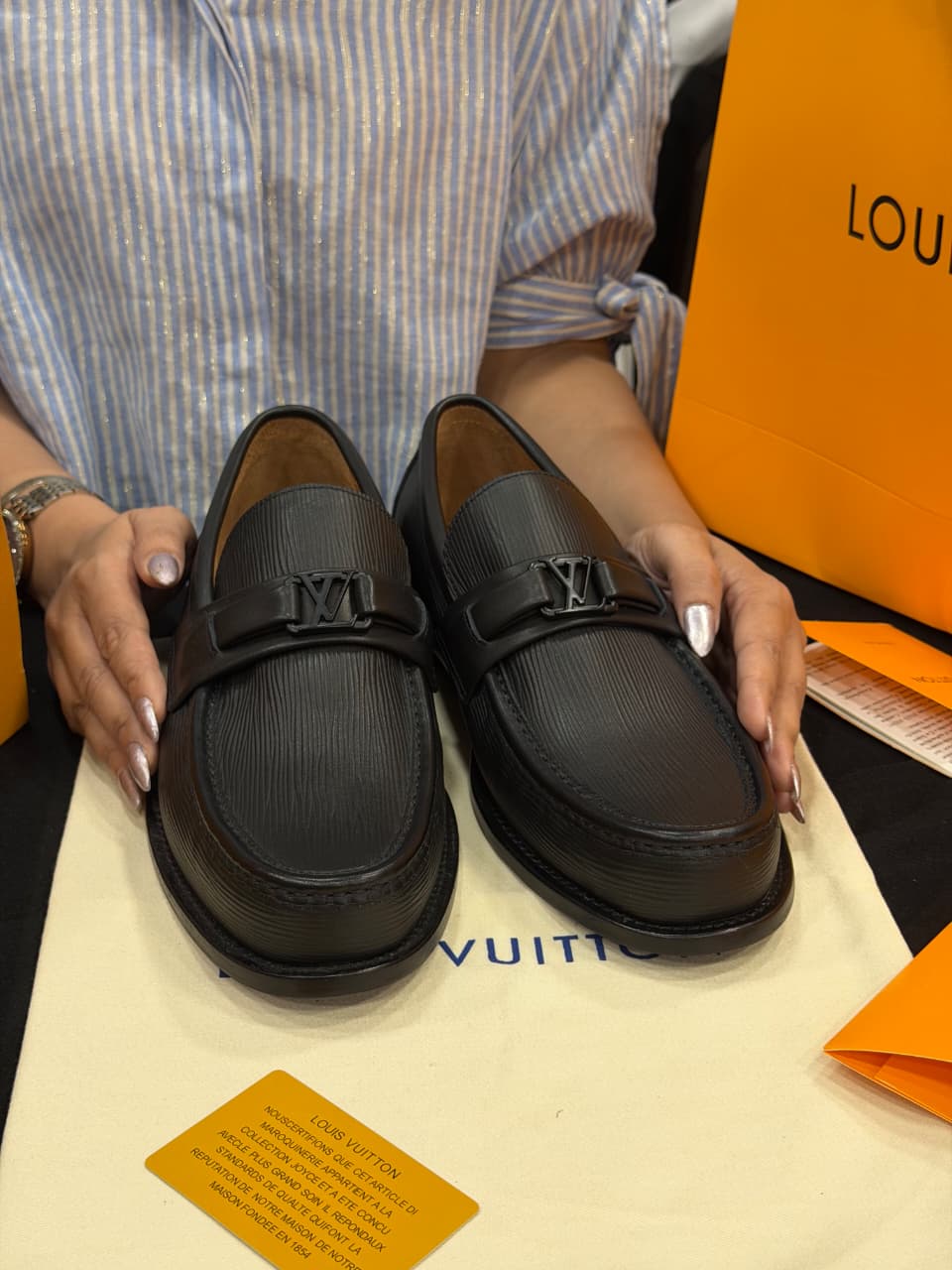 Louis Vuitton 1:1 Grade Leather Major Loafer Shoe