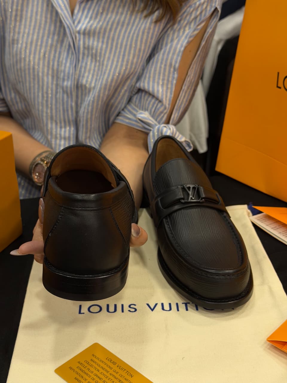 Louis Vuitton 1:1 Grade Leather Major Loafer Shoe