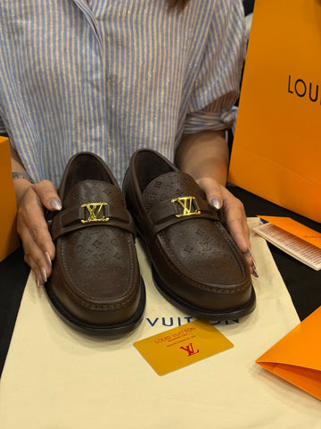 Louis Vuitton 1:1 Grade Leather Major Loafer Shoe