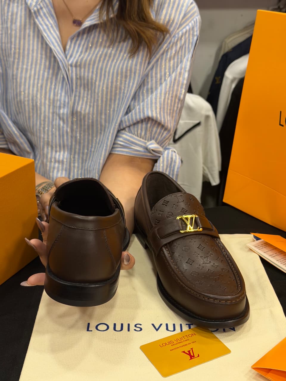 Louis Vuitton 1:1 Grade Leather Major Loafer Shoe