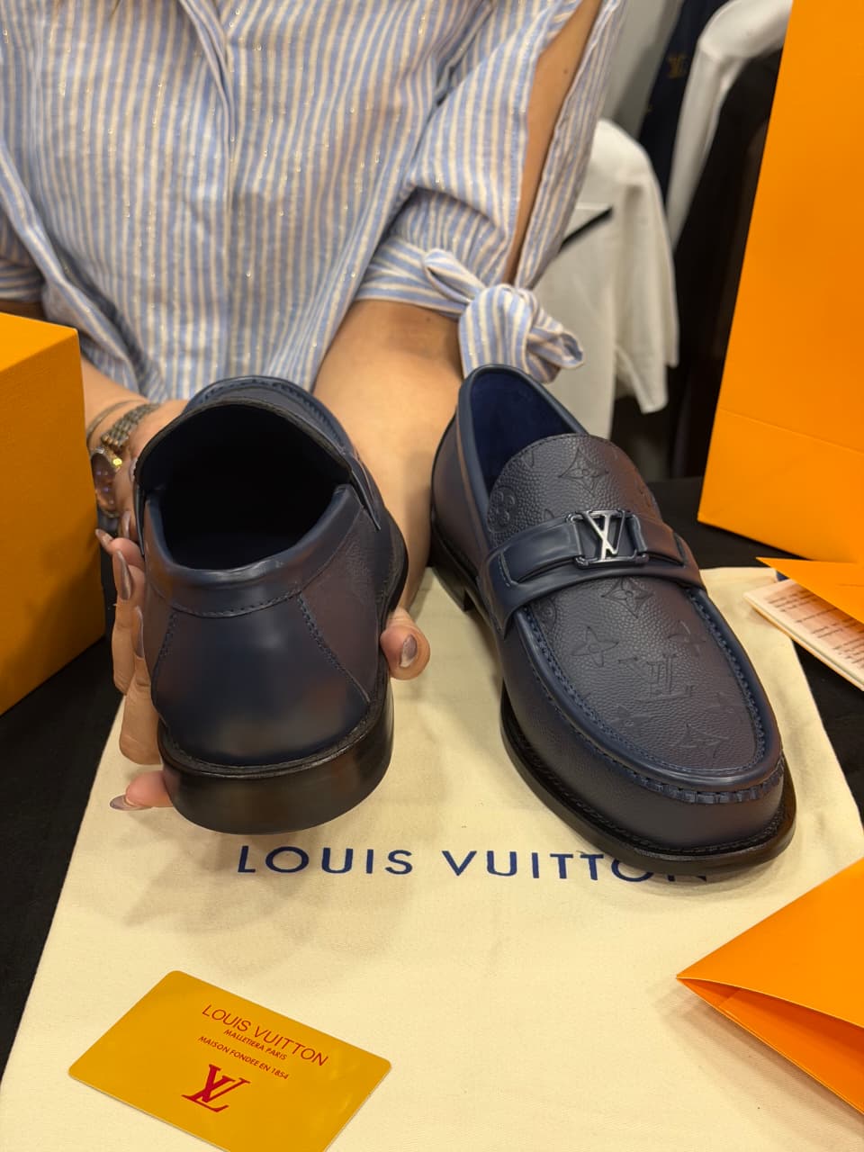 Louis Vuitton 1:1 Grade Leather Major Loafer Shoe