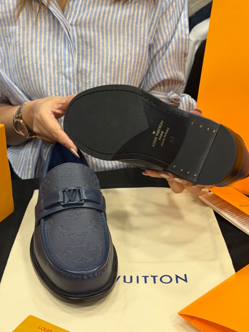 Louis Vuitton 1:1 Grade Leather Major Loafer Shoe