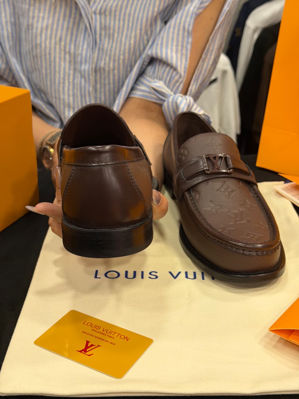 Louis Vuitton 1:1 Grade Leather Major Loafer Shoe