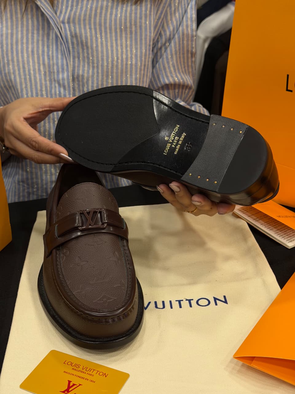 Louis Vuitton 1:1 Grade Leather Major Loafer Shoe