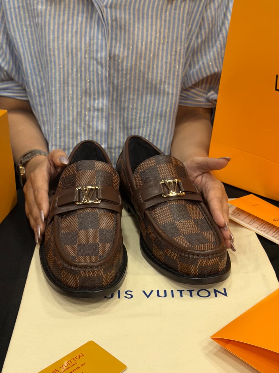 Louis Vuitton 1:1 Grade Leather Major Loafer Shoe