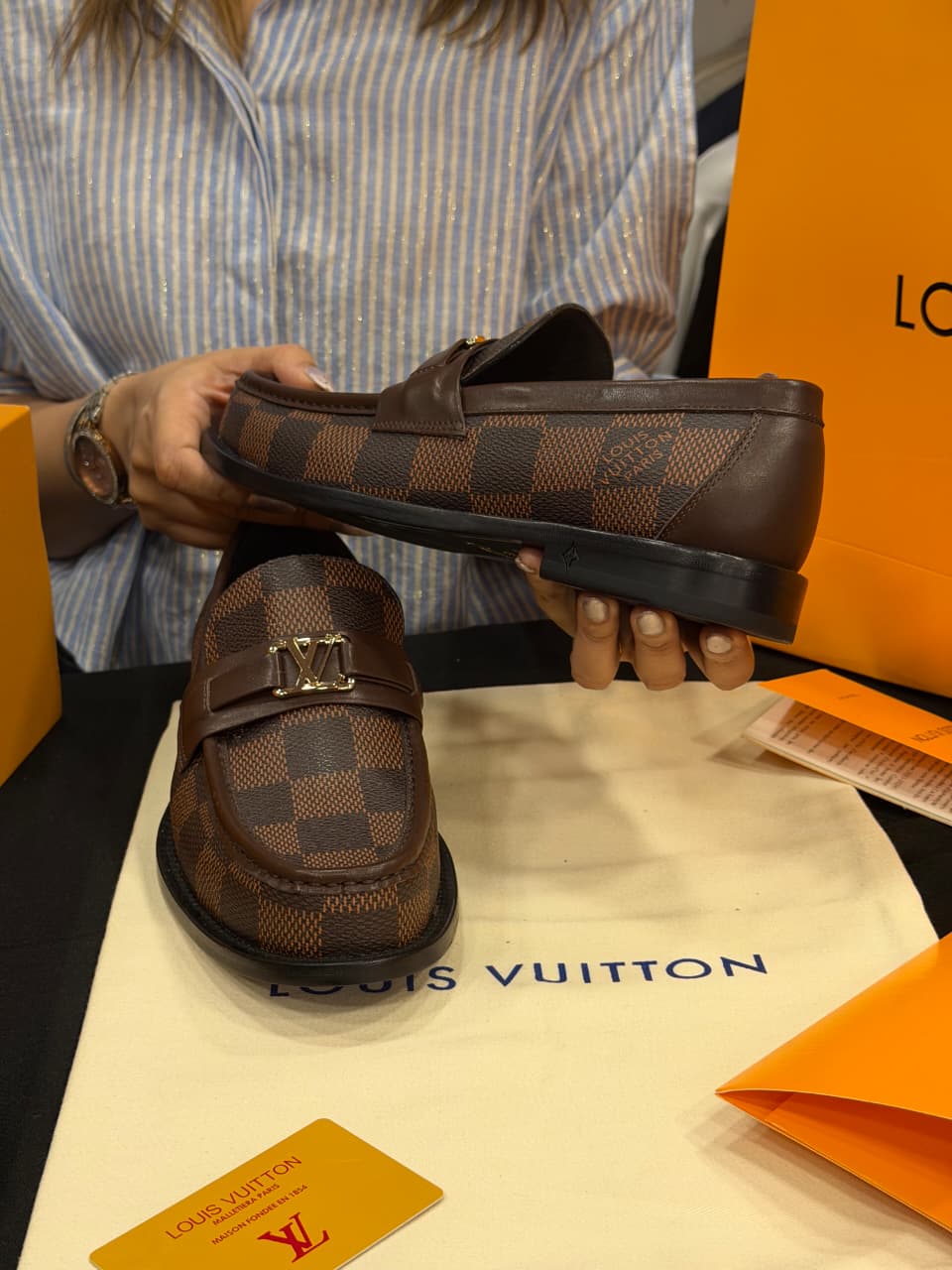 Louis Vuitton 1:1 Grade Leather Major Loafer Shoe