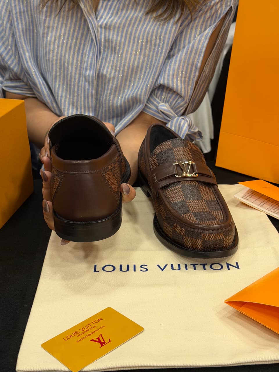 Louis Vuitton 1:1 Grade Leather Major Loafer Shoe