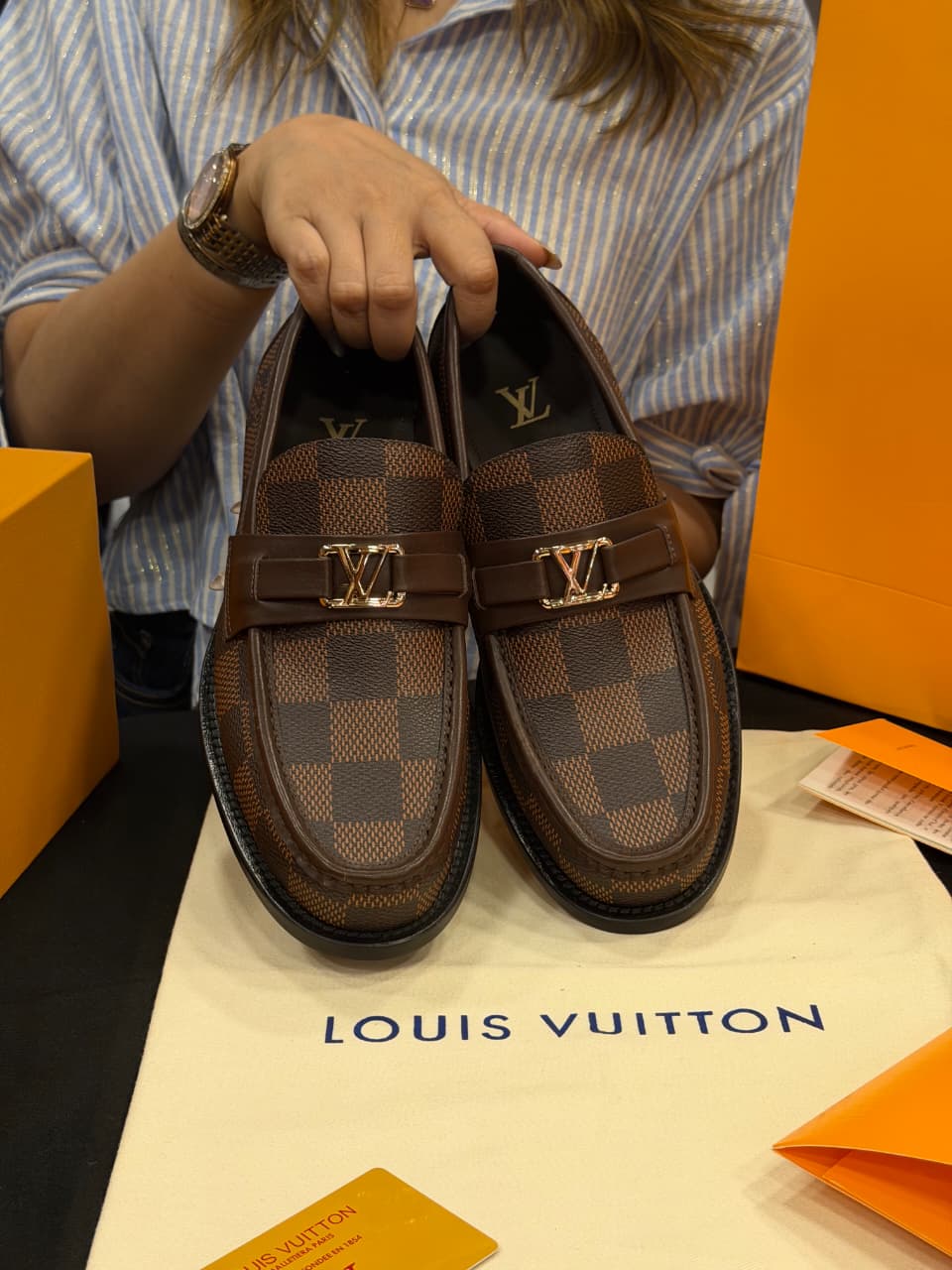 Louis Vuitton 1:1 Grade Leather Major Loafer Shoe