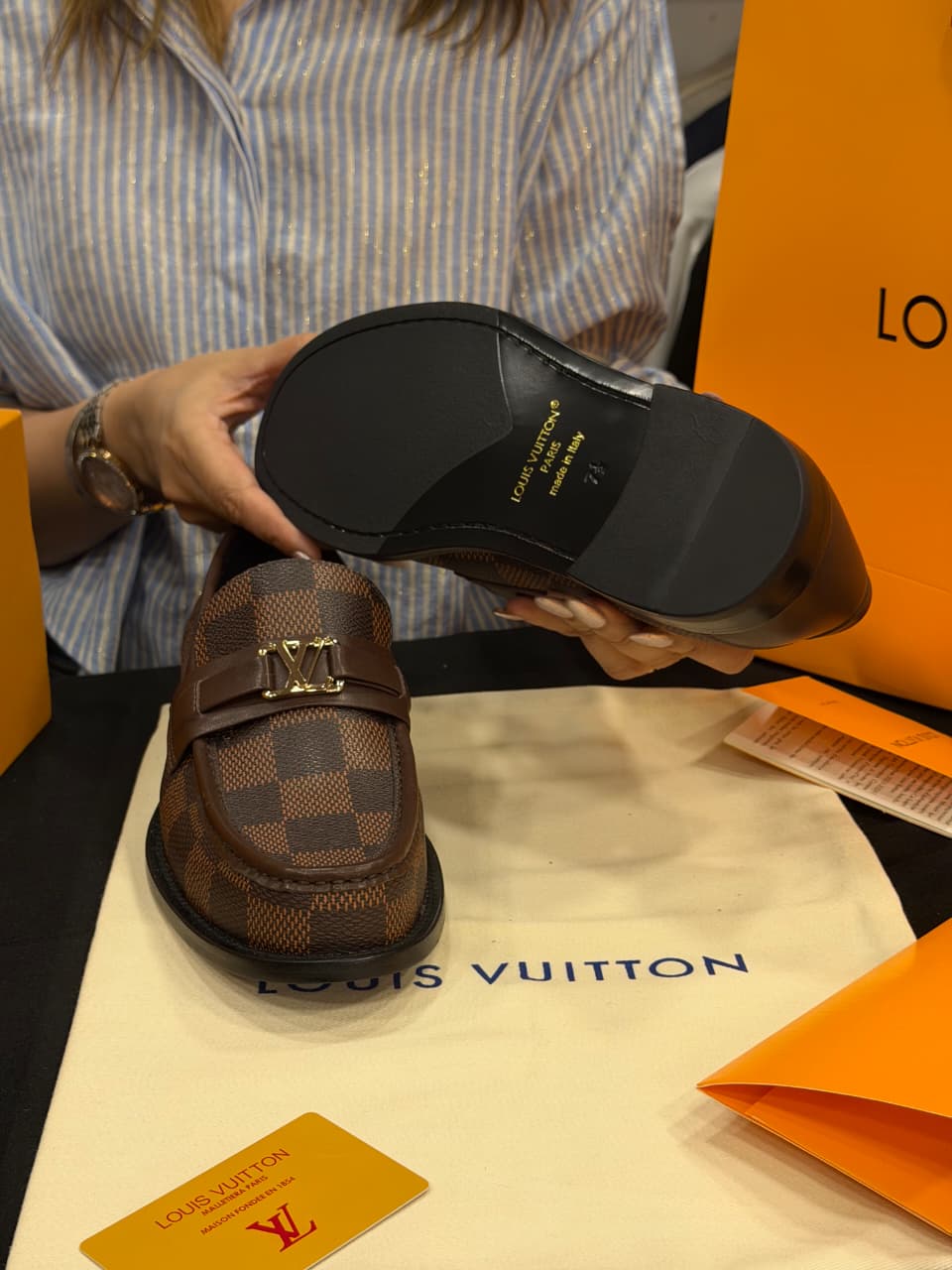 Louis Vuitton 1:1 Grade Leather Major Loafer Shoe