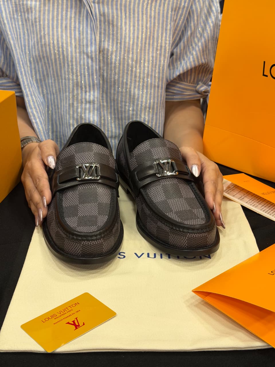 Louis Vuitton 1:1 Grade Leather Major Loafer Shoe