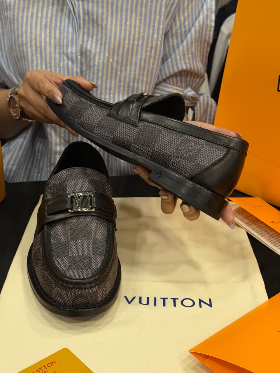 Louis Vuitton 1:1 Grade Leather Major Loafer Shoe