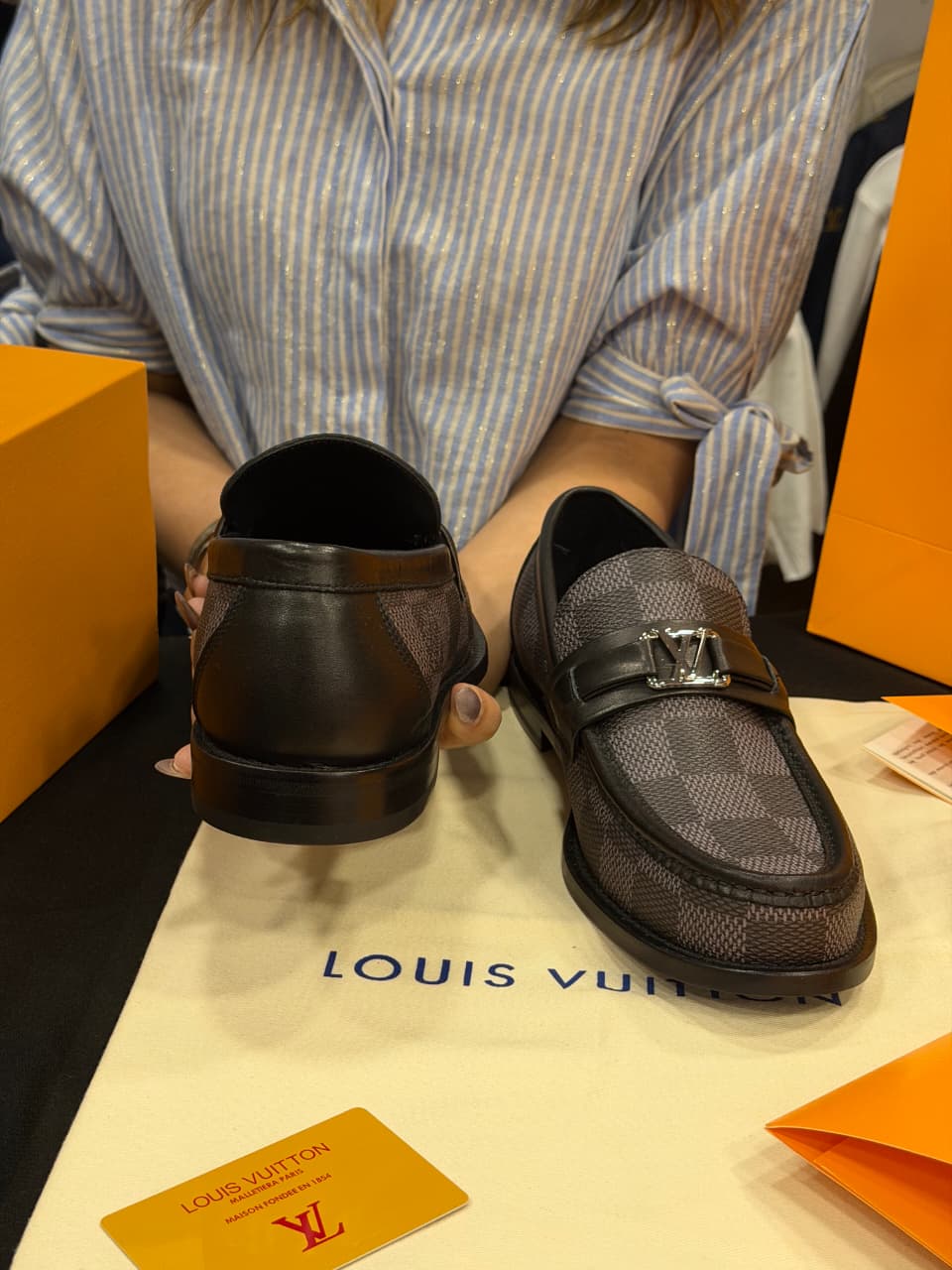Louis Vuitton 1:1 Grade Leather Major Loafer Shoe