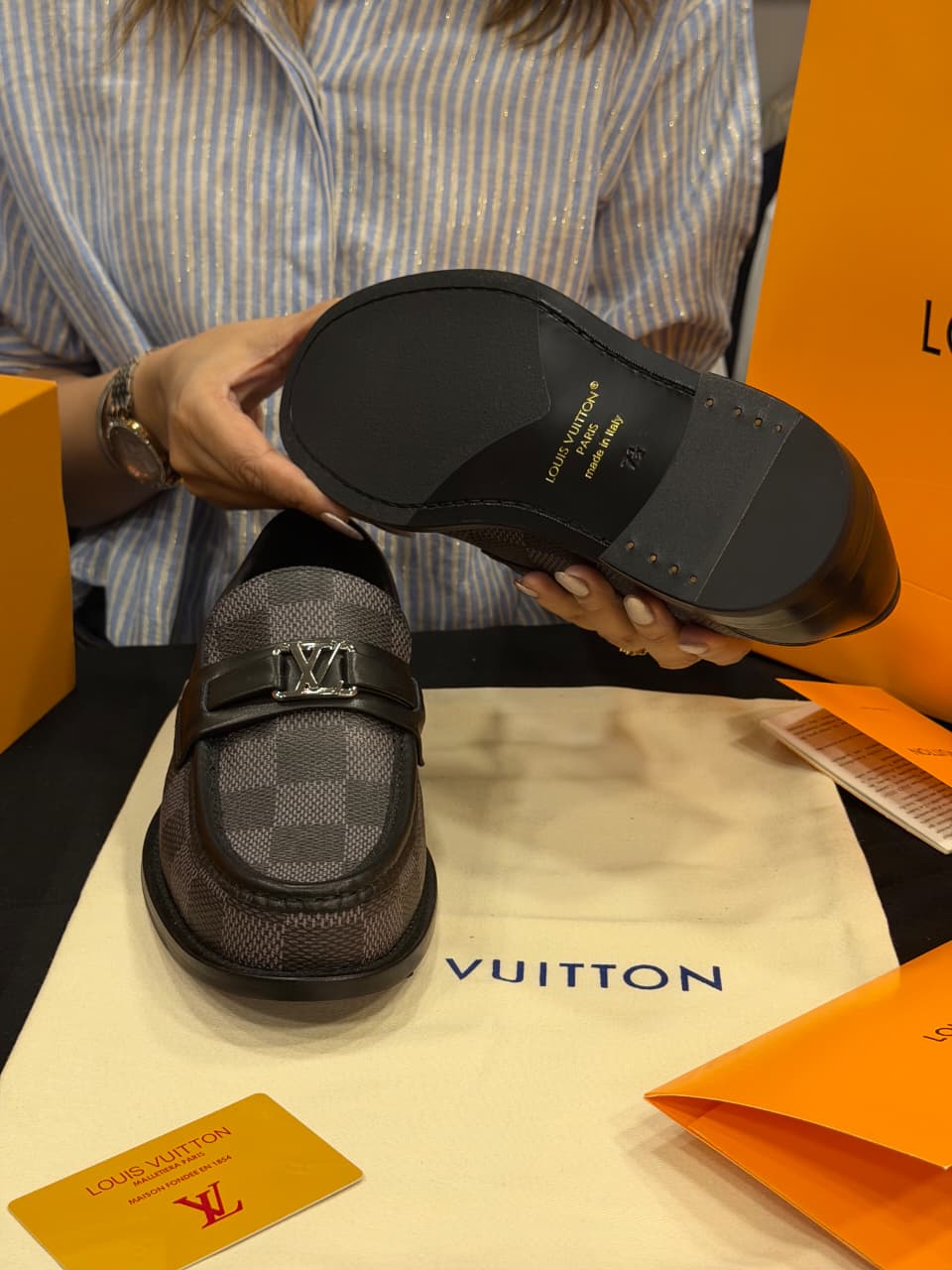 Louis Vuitton 1:1 Grade Leather Major Loafer Shoe