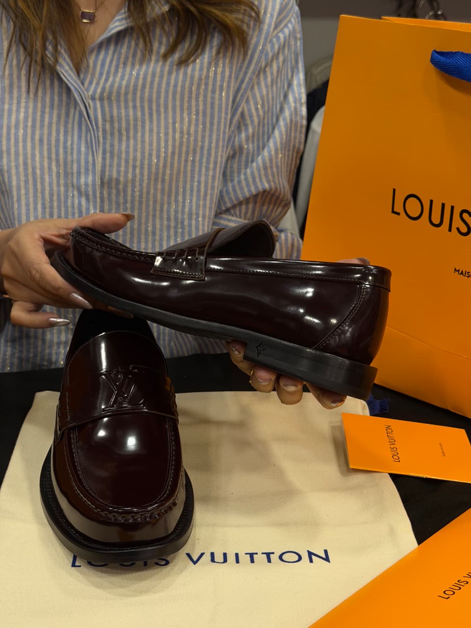 Louis Vuitton 1:1 Grade Leather Major Loafer Shoe