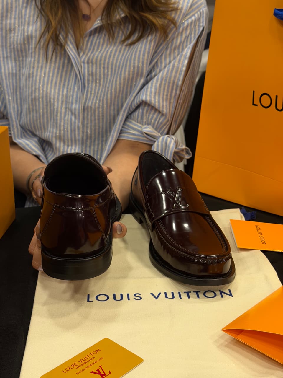 Louis Vuitton 1:1 Grade Leather Major Loafer Shoe