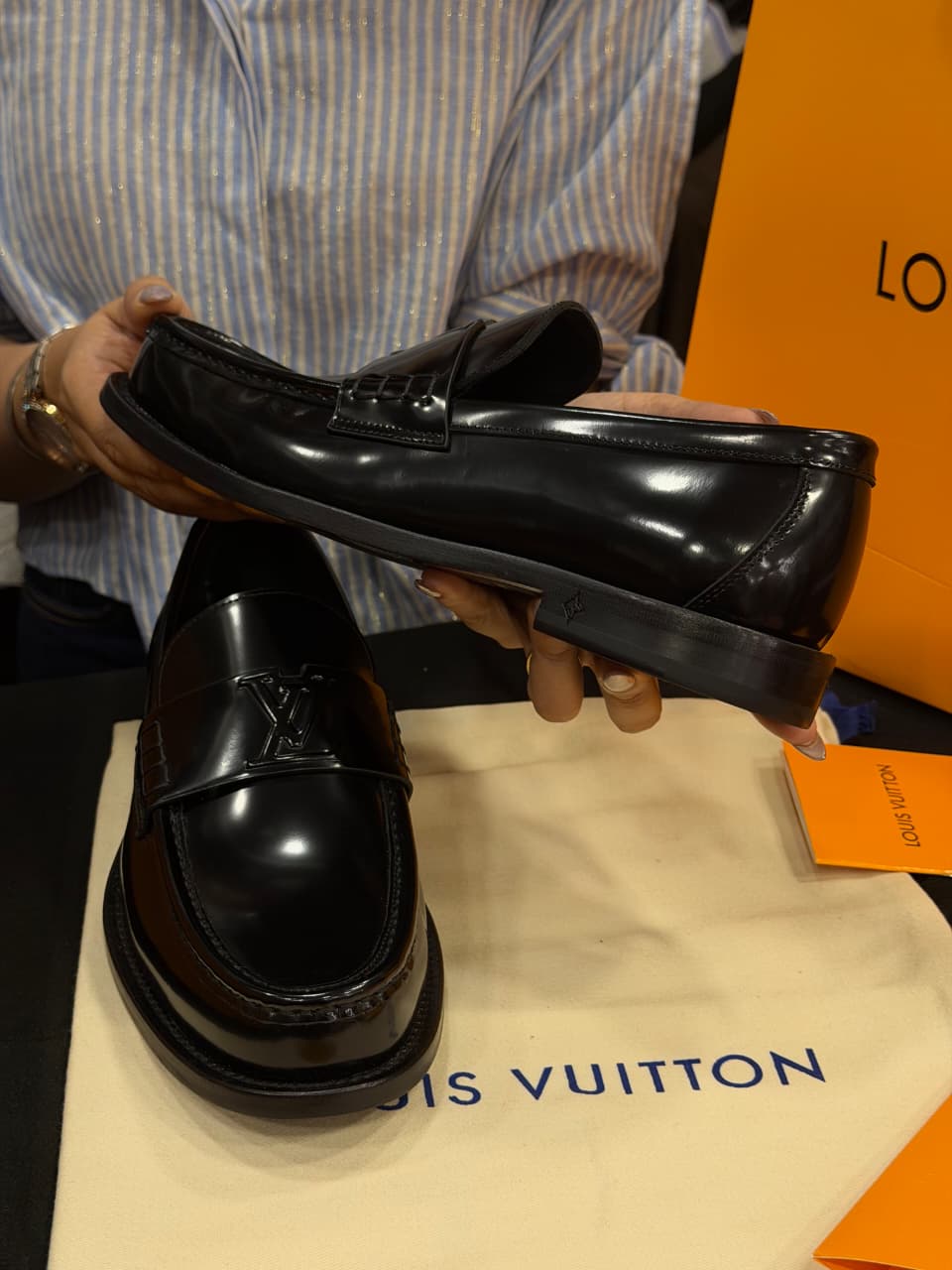 Louis Vuitton 1:1 Grade Leather Major Loafer Shoe