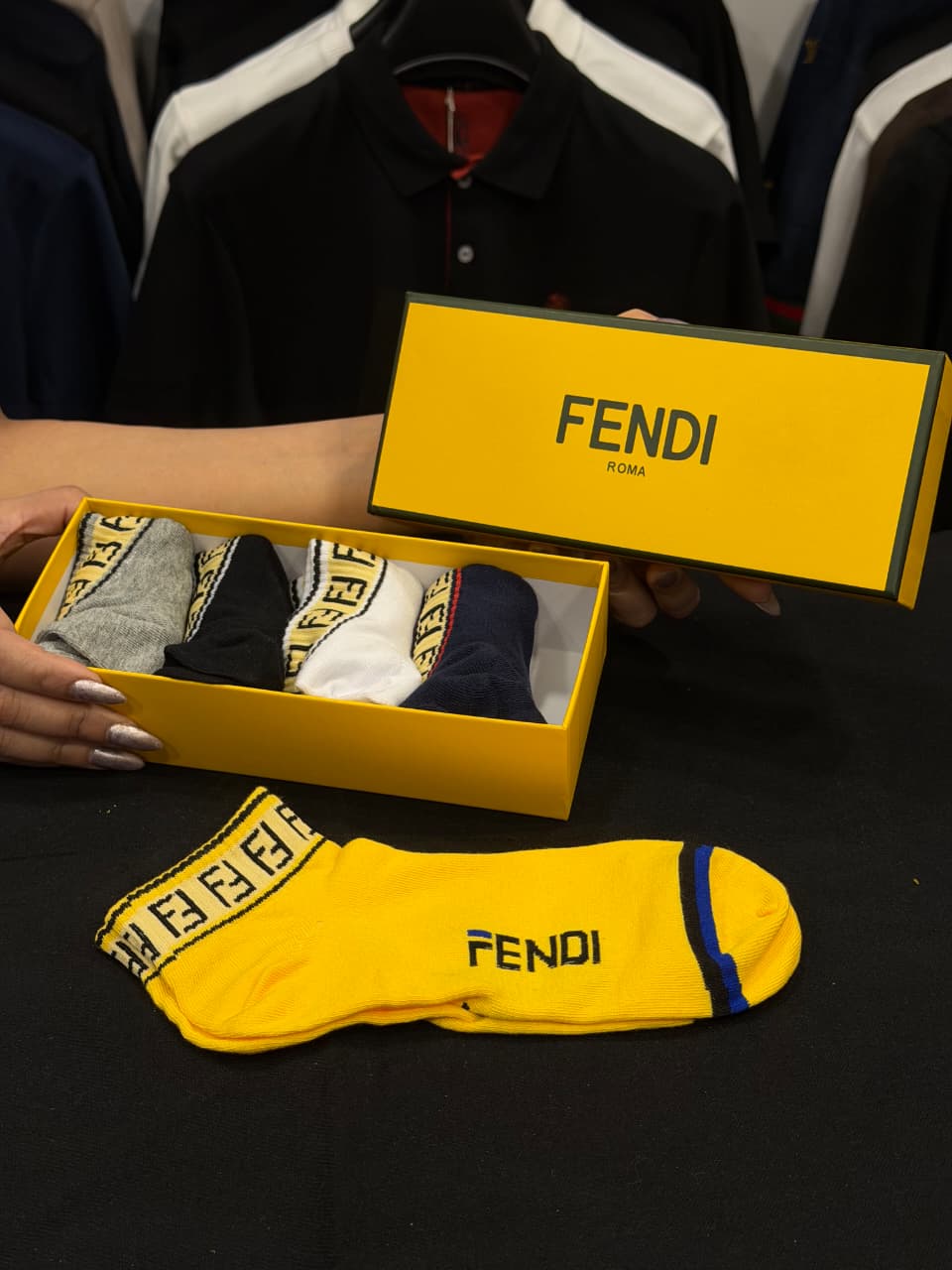Fendi Pack of 5 Socks Box