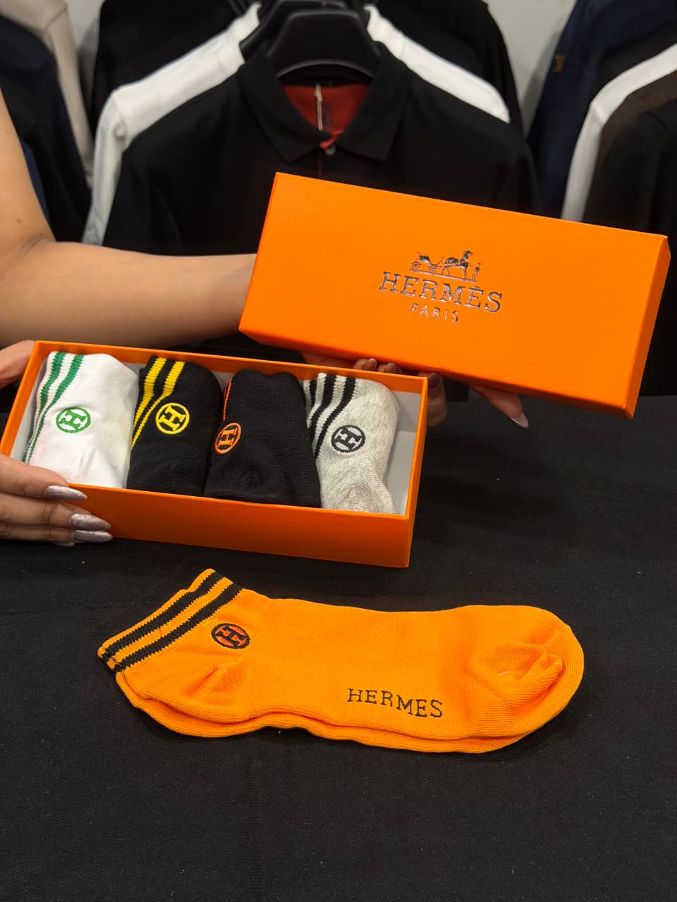 Hermes Pack of 5 Socks Box