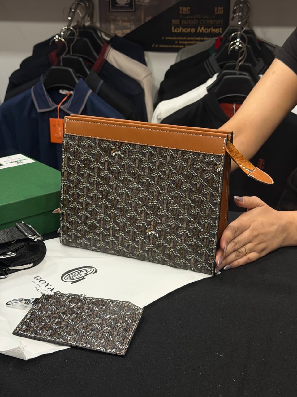 Goyard Pochette with Strap & Mini Pouch Bag
