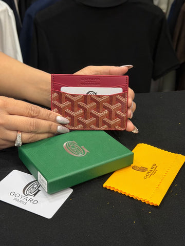 Goyard Card Holder - Jujube Red