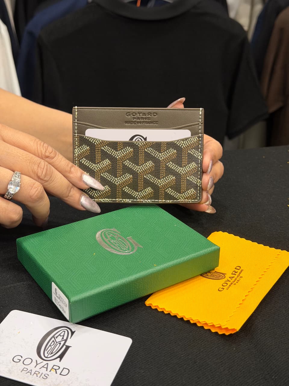 Goyard Card Holder - Coffee