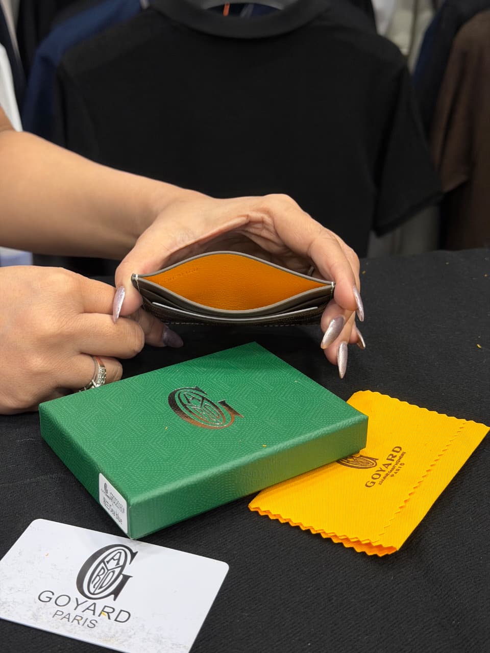 Goyard Card Holder - Coffee