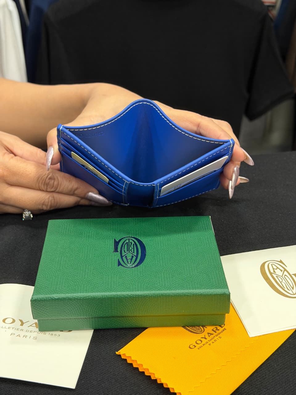 Goyard Card Wallet - Electric Blue