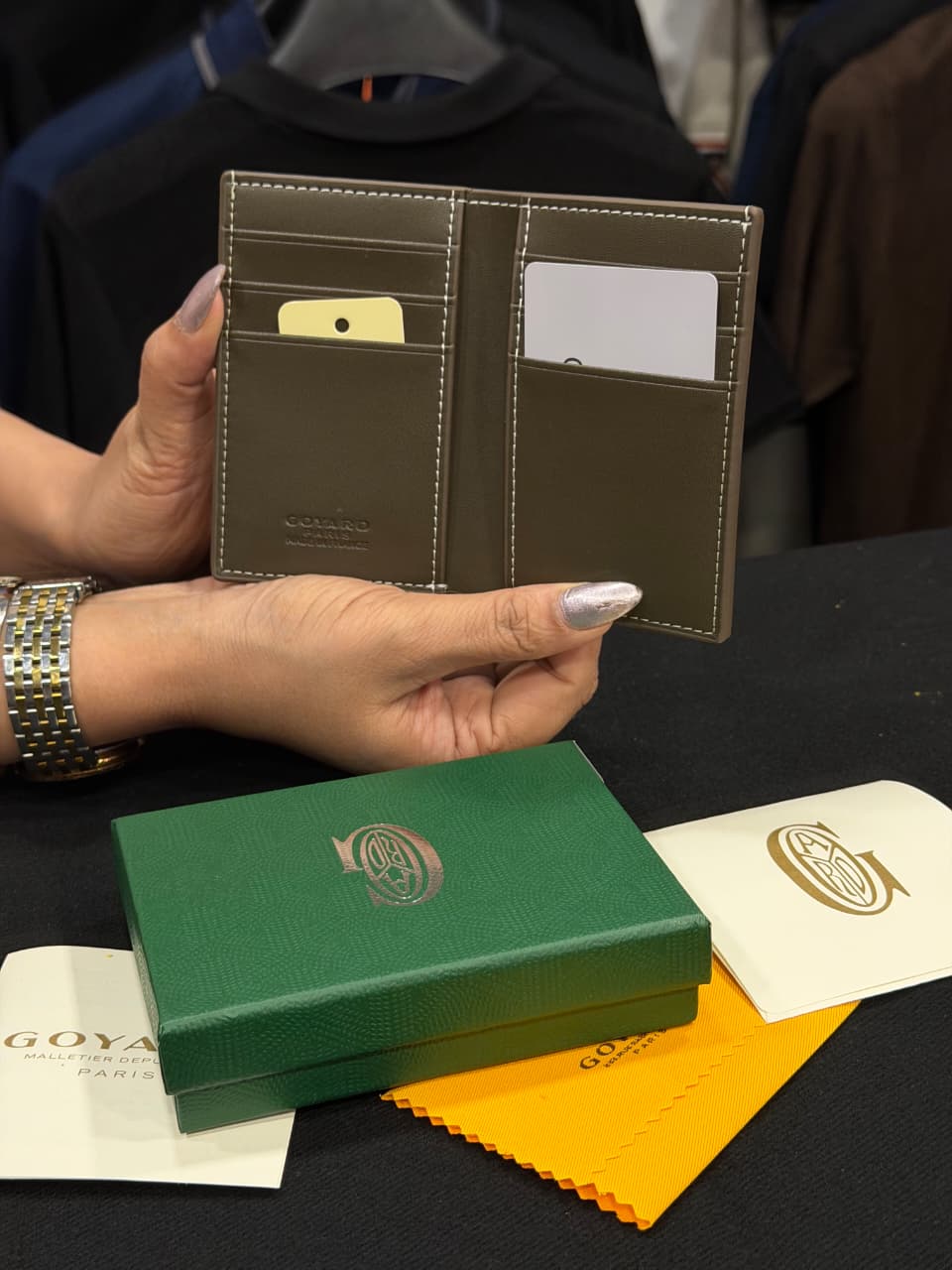 Goyard Card Wallet - Coffee