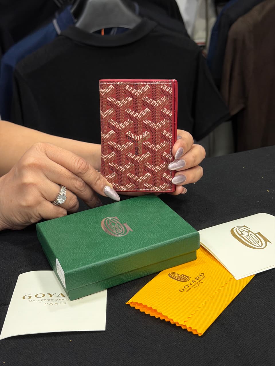 Goyard Card Wallet - Jujube Red