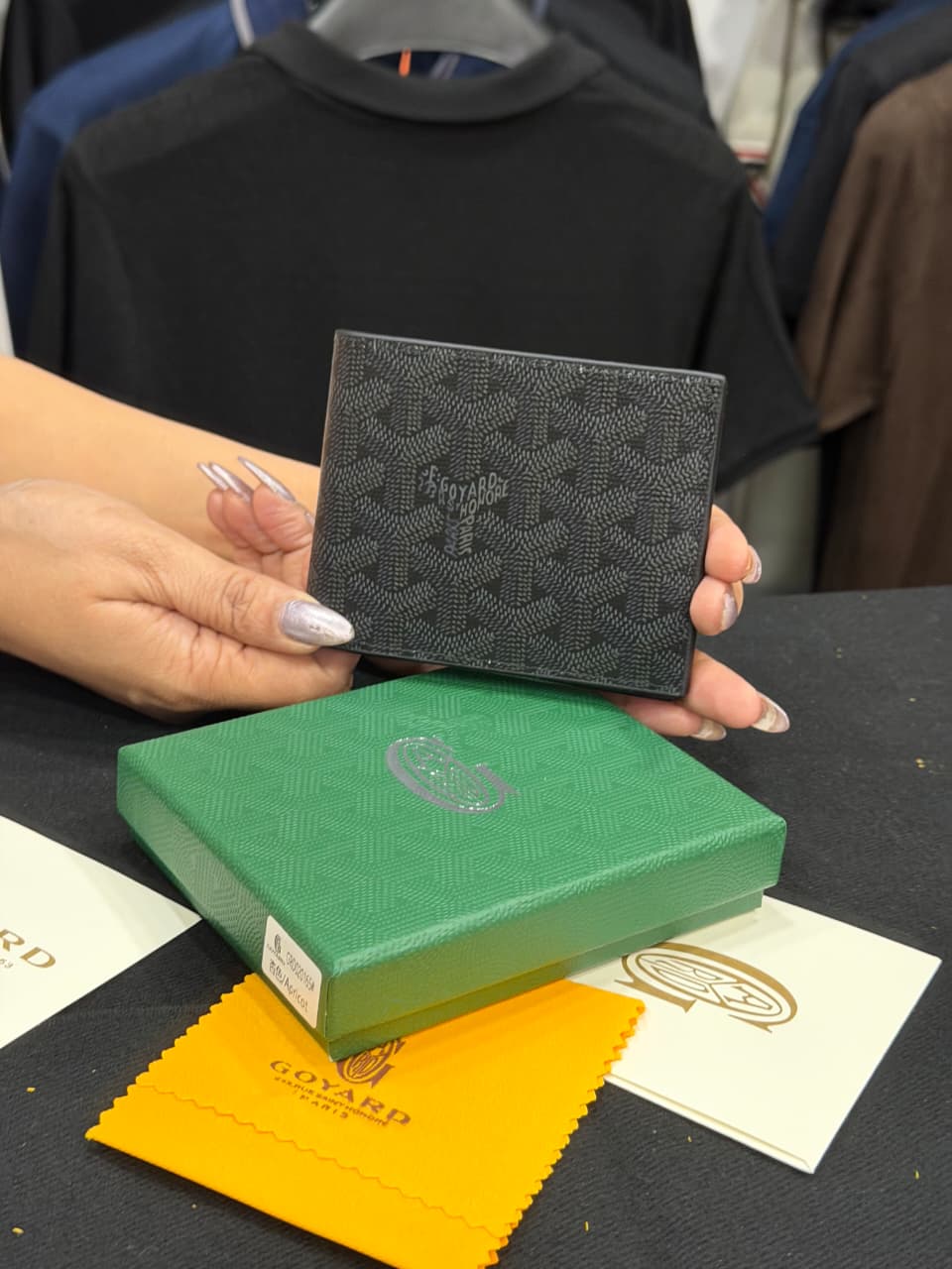 Goyard Short Wallet - Black Grey