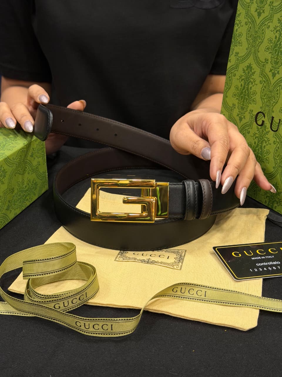 Gucci 1:1 Grade Genuine Leather Belt with Full Packaging