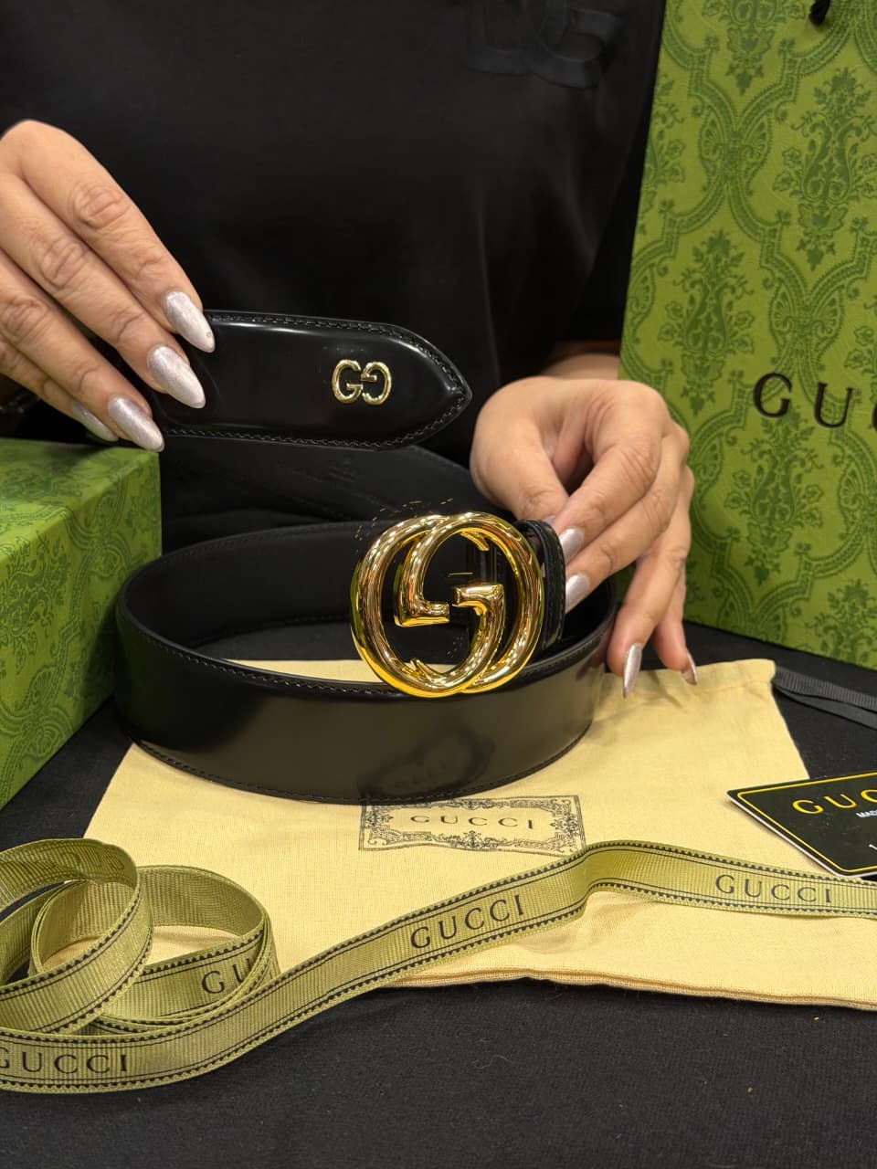 Gucci 1:1 Grade Genuine Leather Belt with Full Packaging